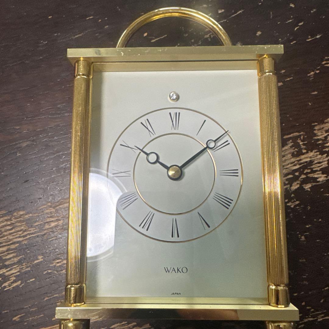 WAKO ゴールド仕上げ 置時計