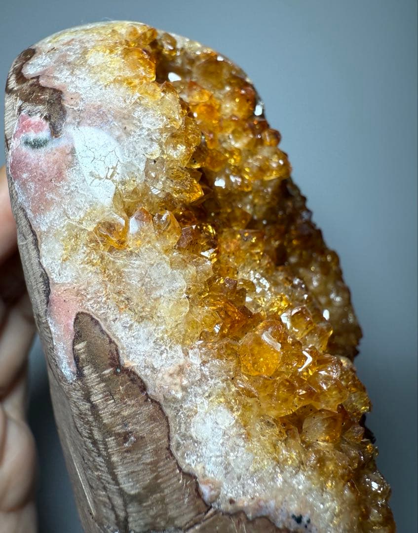 【約341g】シトリンクラスター　原石　天然石　シトリンドーム