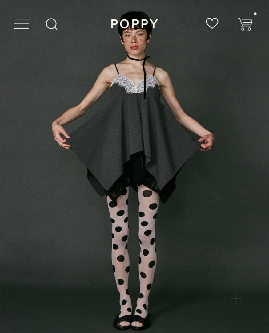 最終値下げ！【新品】POPPY レースキャミチュニック　あさぎーにょ