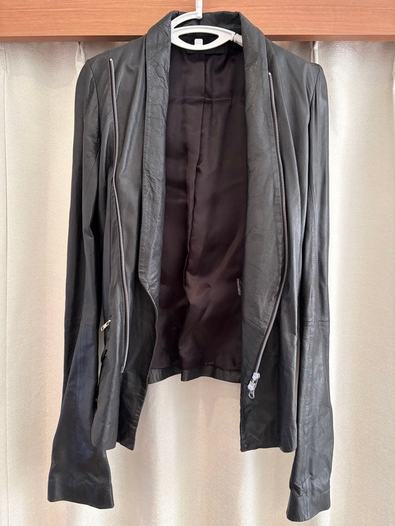 【着用1度のみ】EKAM 黒レザー ジャケット Lサイズ