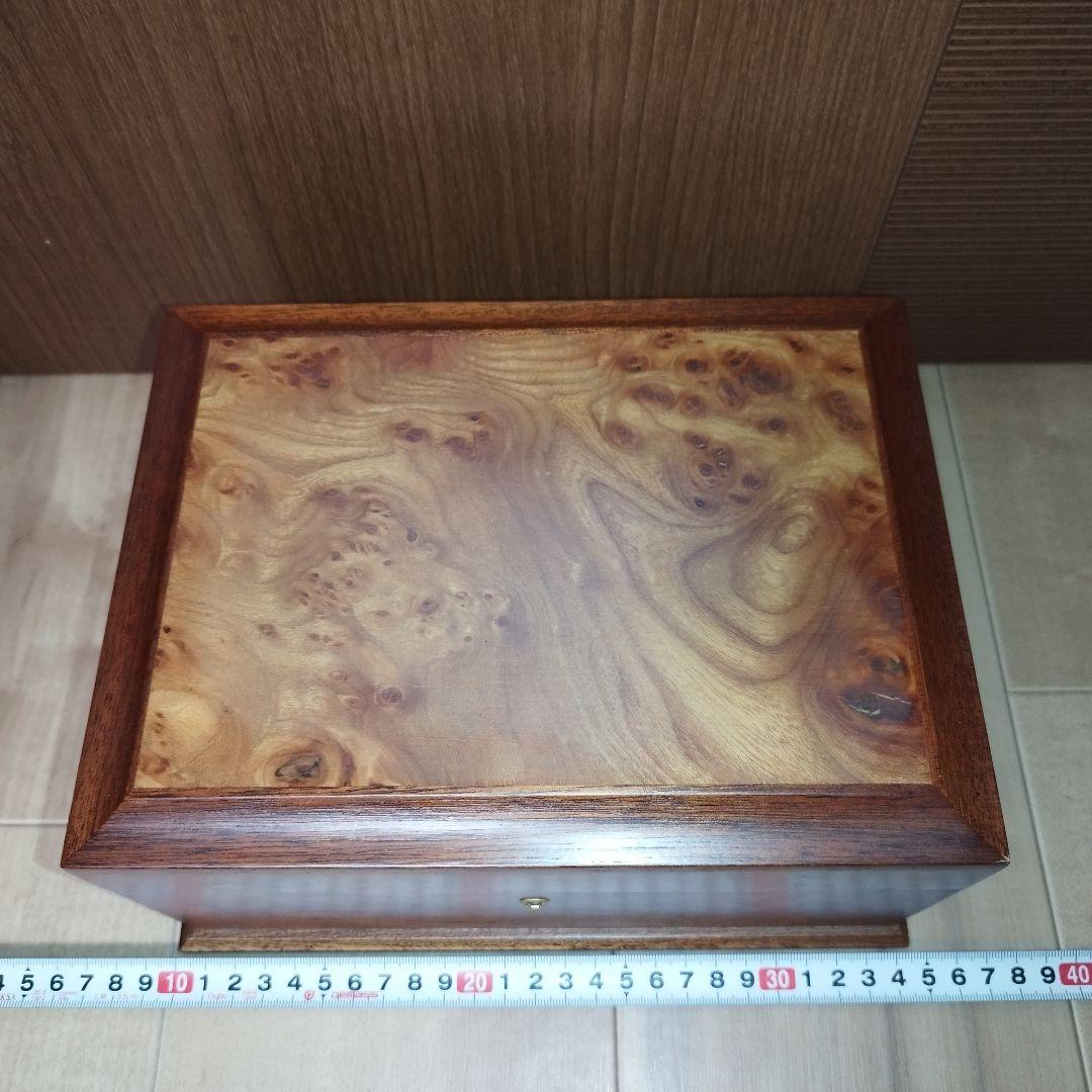 【美品】AGRESTI ジュエリーボックス 2段 宝石箱 鍵付き イタリア製