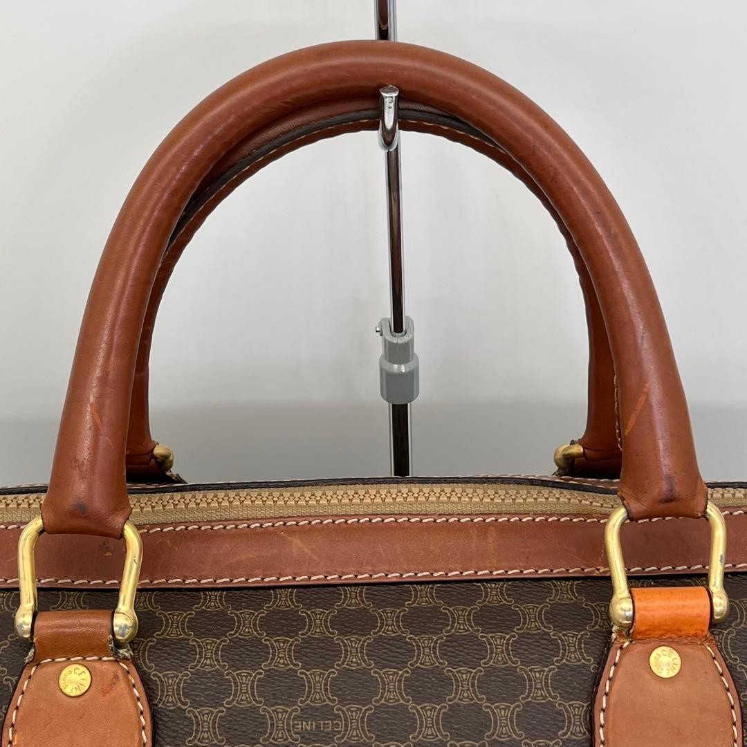 CELINE ハンドバッグ ボストンバッグ マカダム柄 トリオンフ A4収納可能