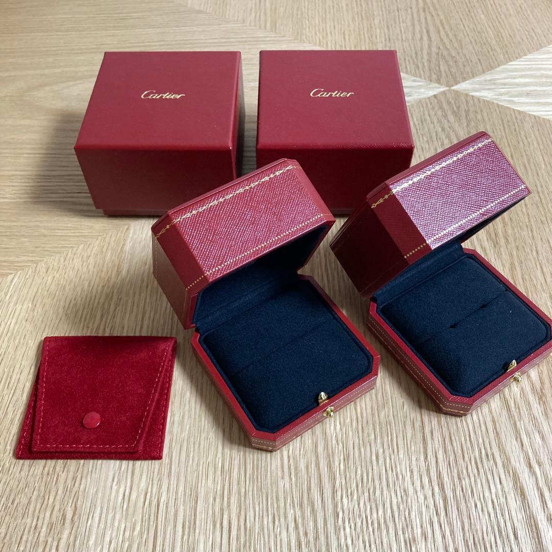 【新品】Cartier 指輪入れ 赤いジュエリーボックス 小物入れ　スエード