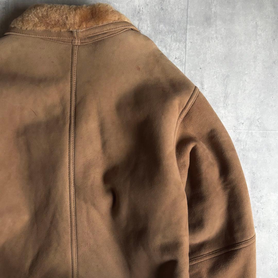 【70s vintage】リアルムートンコート　本革　ヌバックレザー　ユーロ古着
