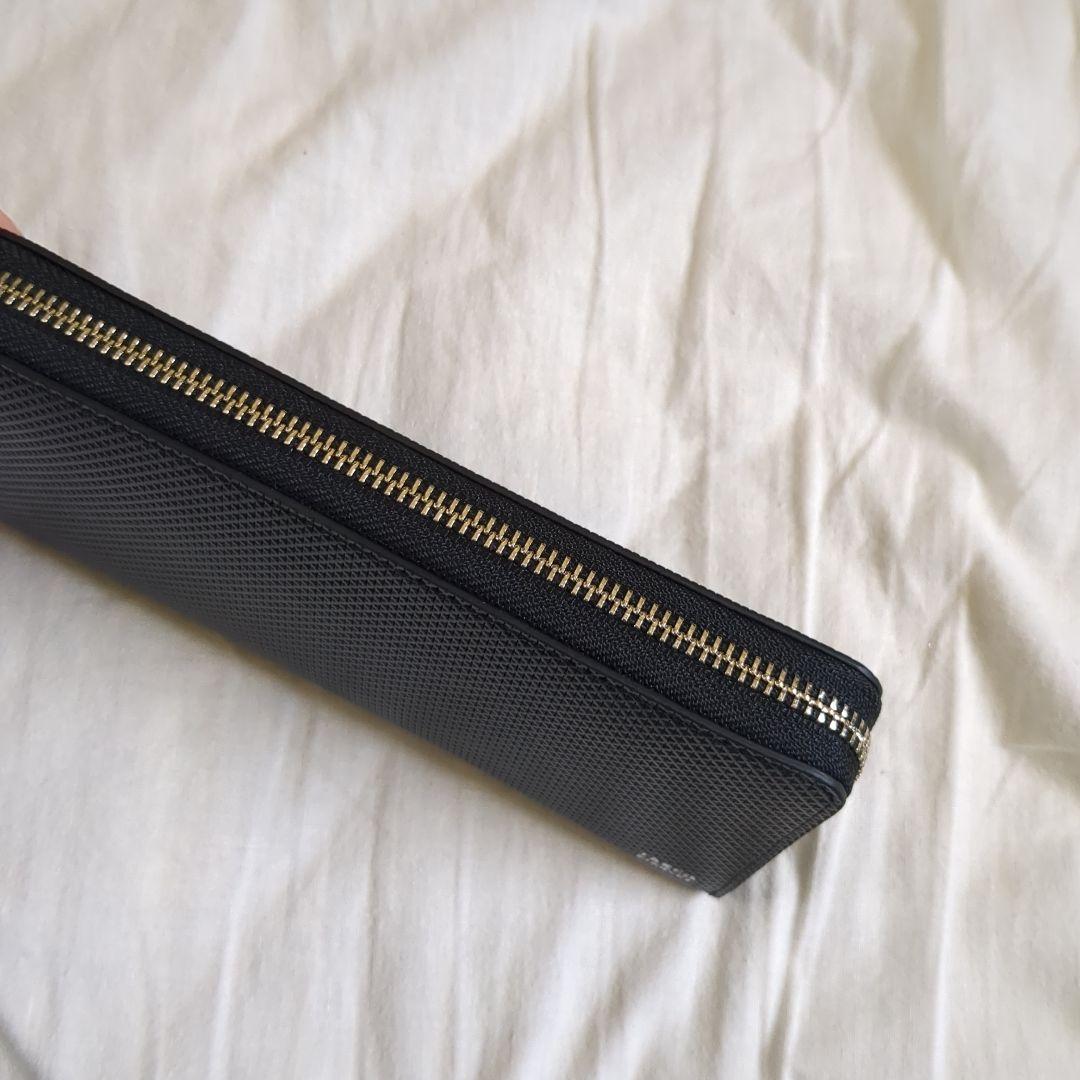 未使用　タケオキクチ ラウンドジップ 型押し 牛革 TAKEO KIKUCHI