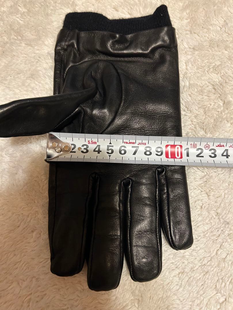 DIESEL レザー手袋　ブラック　メンズ