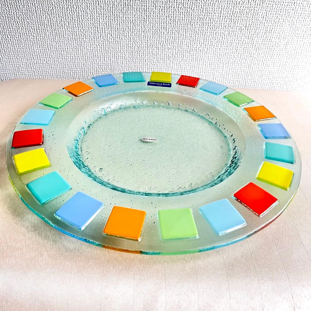 ★新品未使用★Villeroy & Boch ツイストレアガラスプレート大皿