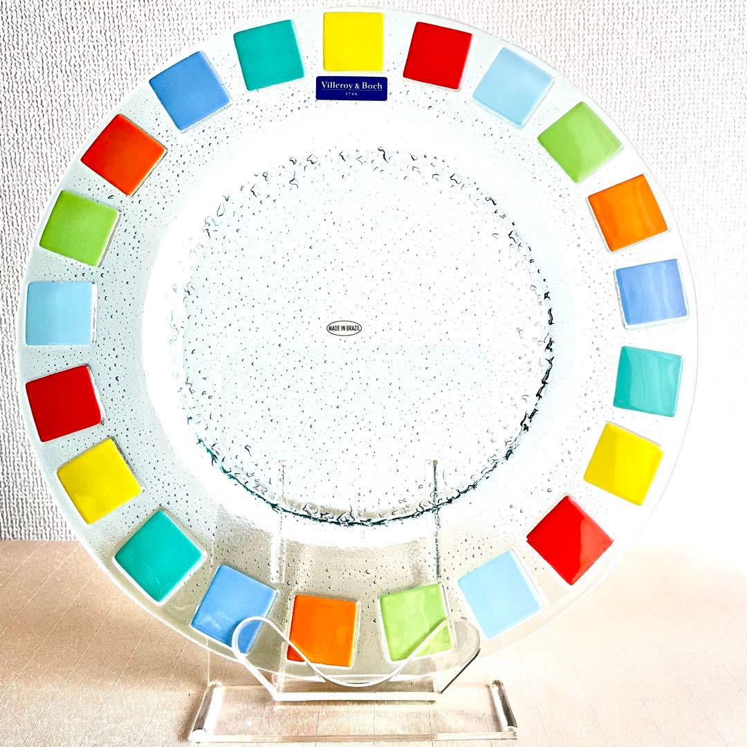 ★新品未使用★Villeroy & Boch ツイストレアガラスプレート大皿