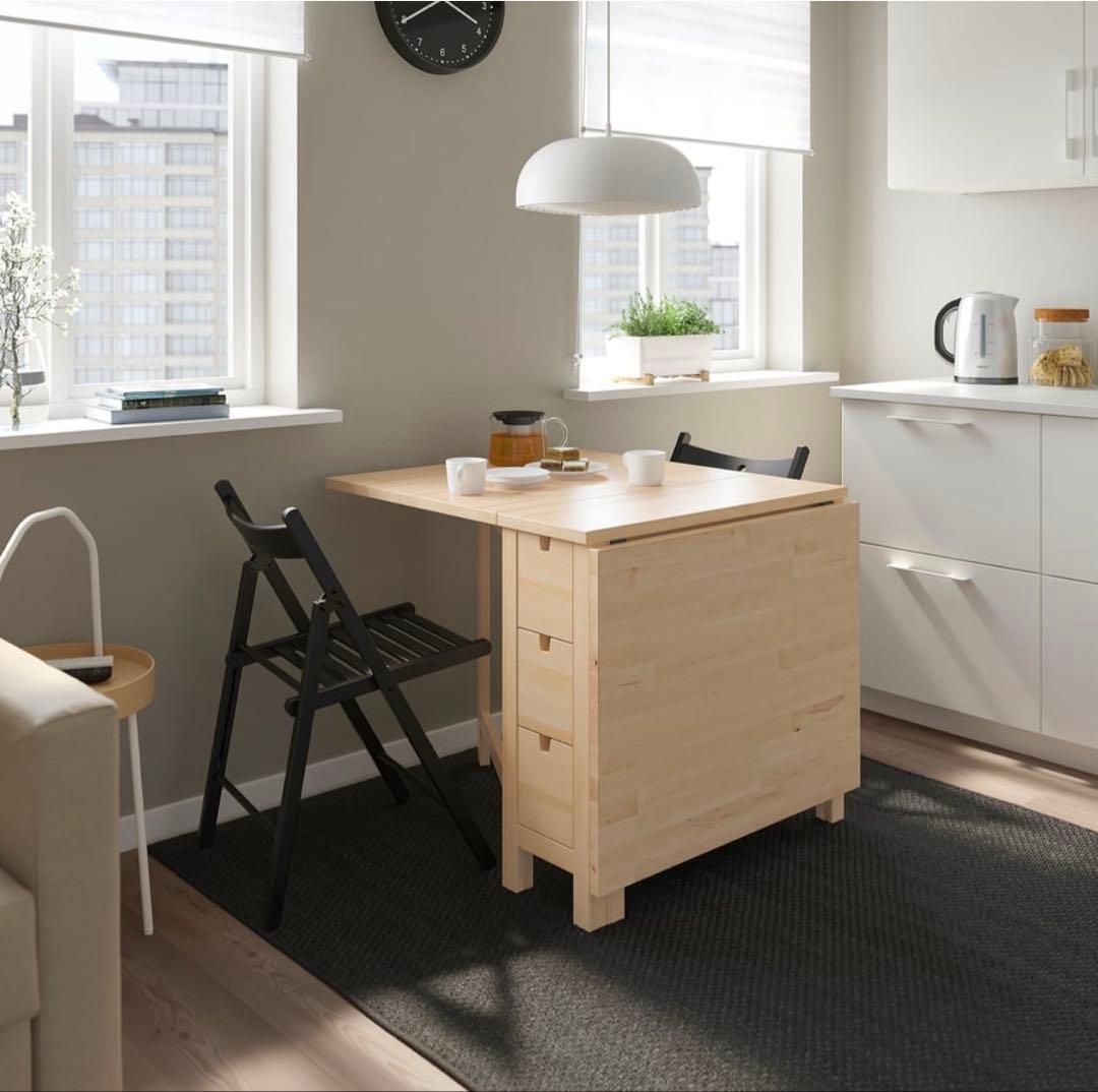 IKEA NORDEN(ノールデン) 木製折りたたみダイニングテーブル