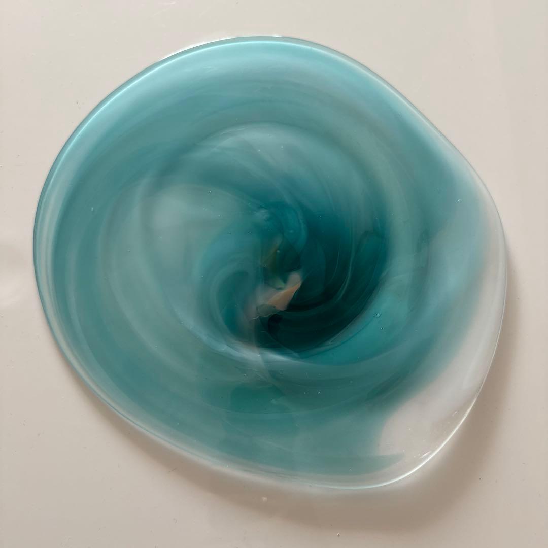【新品未使用】中野由紀子 渦 blue プレート (大)