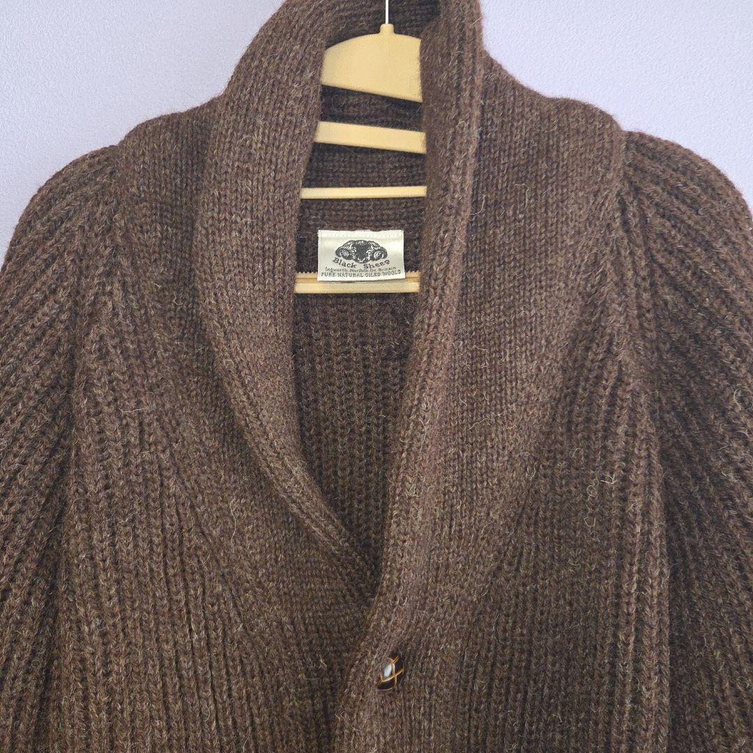 Black Sheep ブラウンリブ編みカーディガン