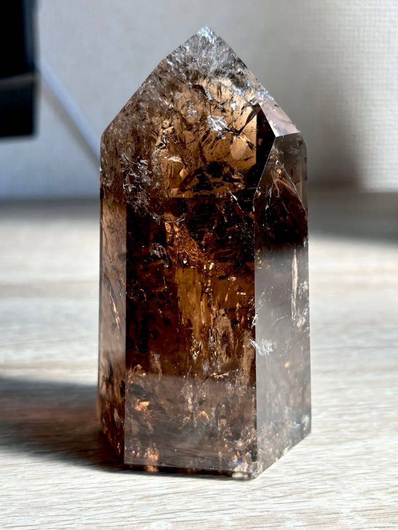 高品質 ブラジル産 スモーキークォーツ ポイント ポリッシュ