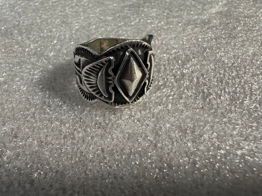 Navajo Sunshine Reeves スタンプワーク リング　14号