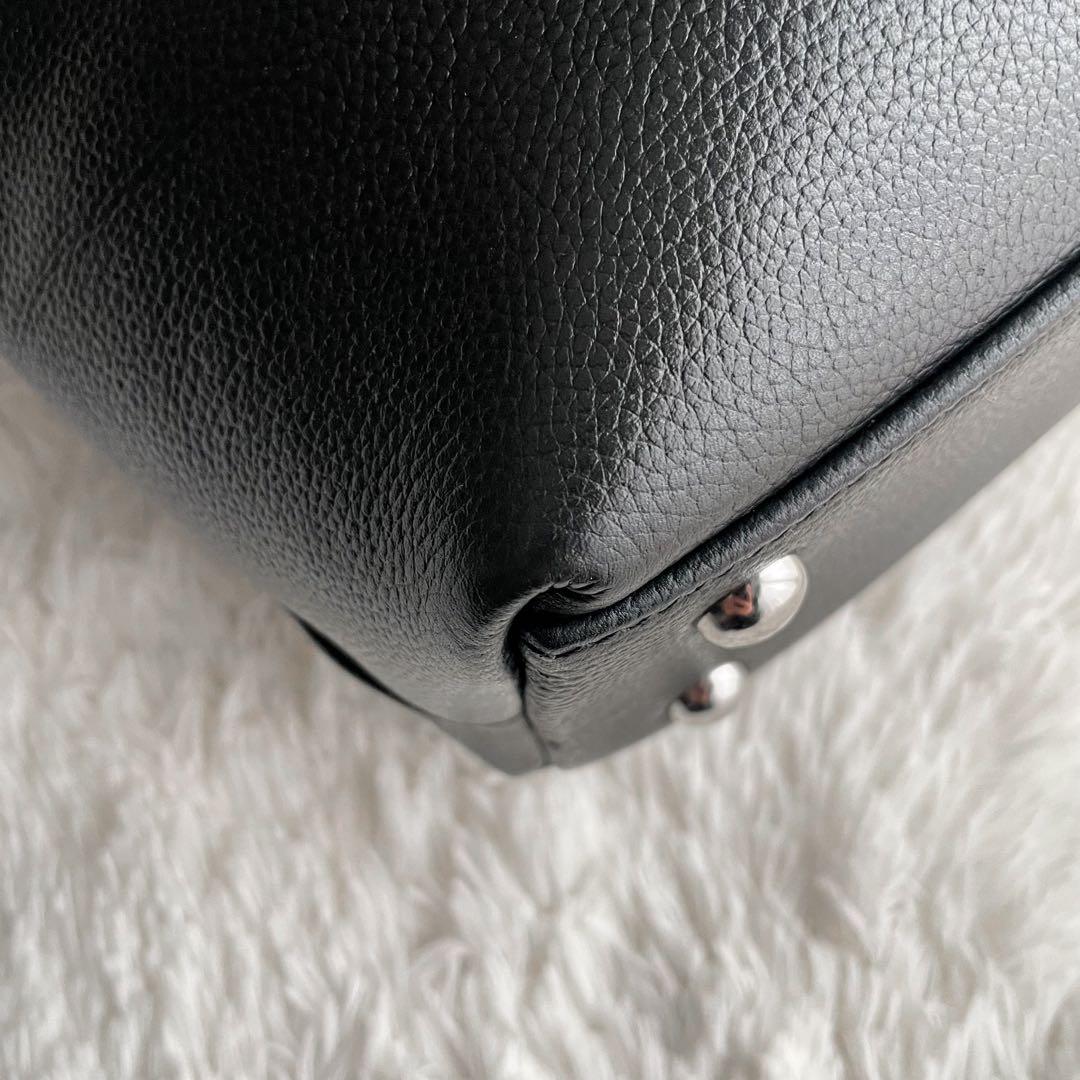 極美品 ユナイテッドアローズ トートバッグ シボ 本革 黒 A4可 大容量 通勤