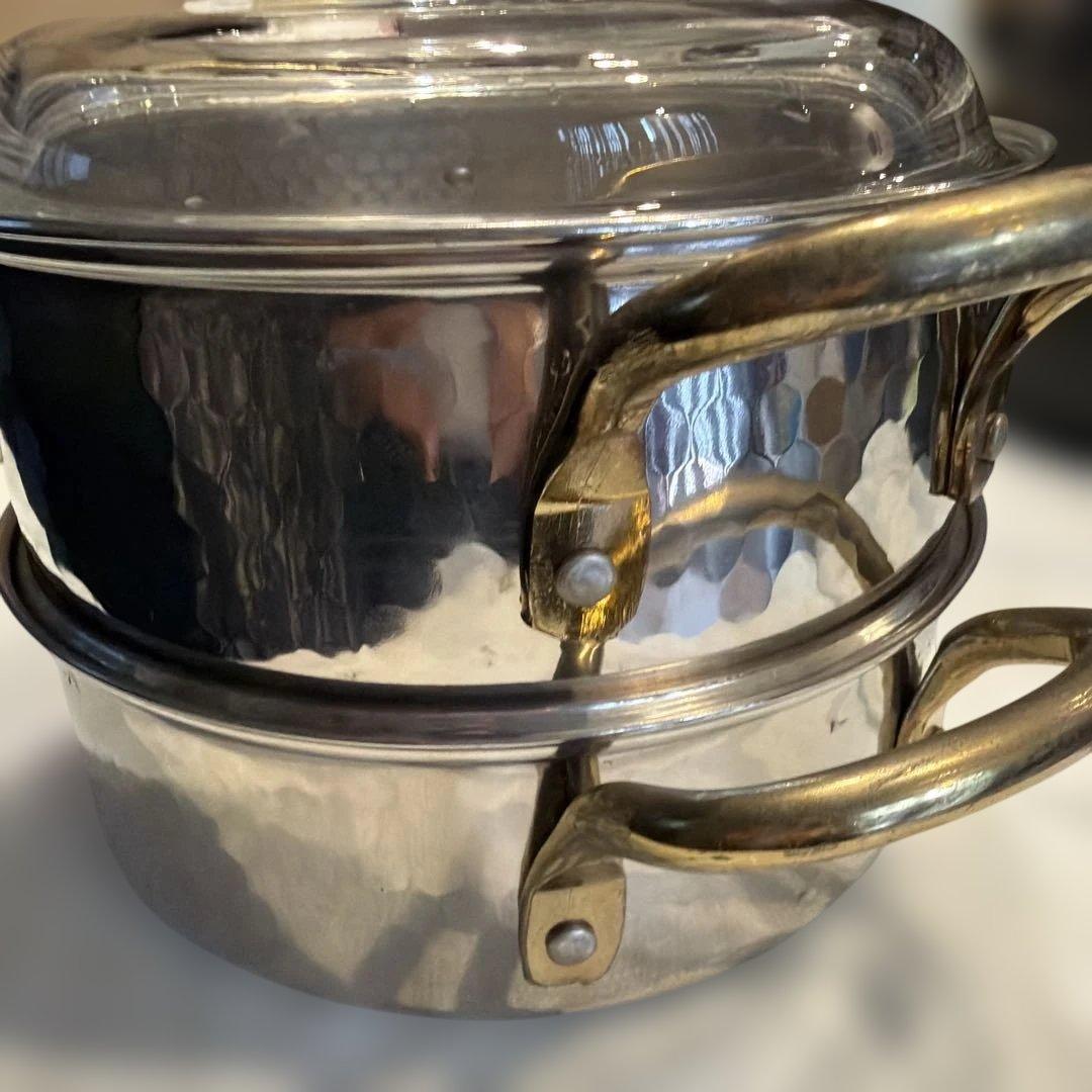 ステンレススチール 蒸し器 両側ハンドルVシリーズ18-8