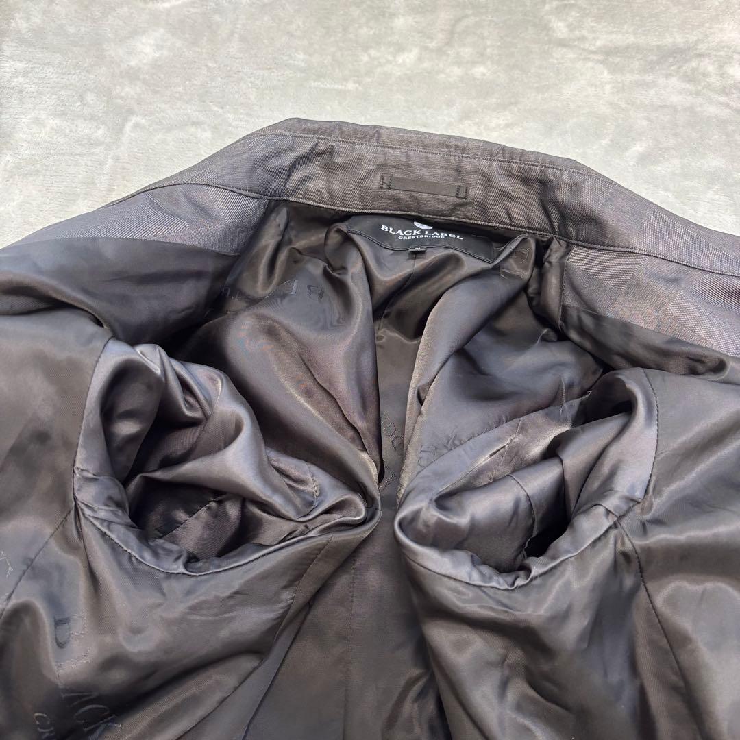 美品✨ブラックレーベルクレストブリッジ　シャドーチェック　ベルト　トレンチコート