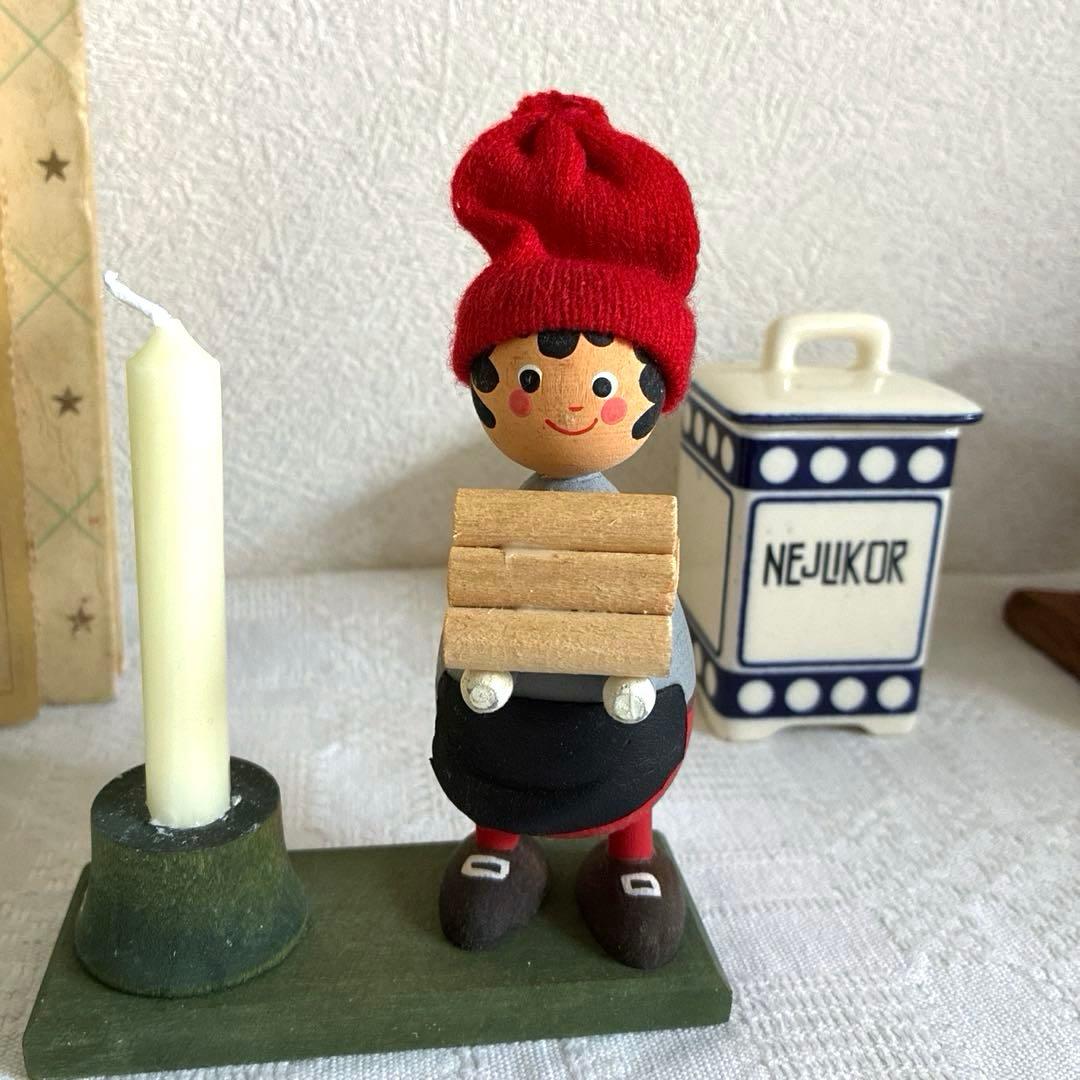 RN163 スウェーデンヴィンテージ ☆ トムテニッセのキャンドルスタンド