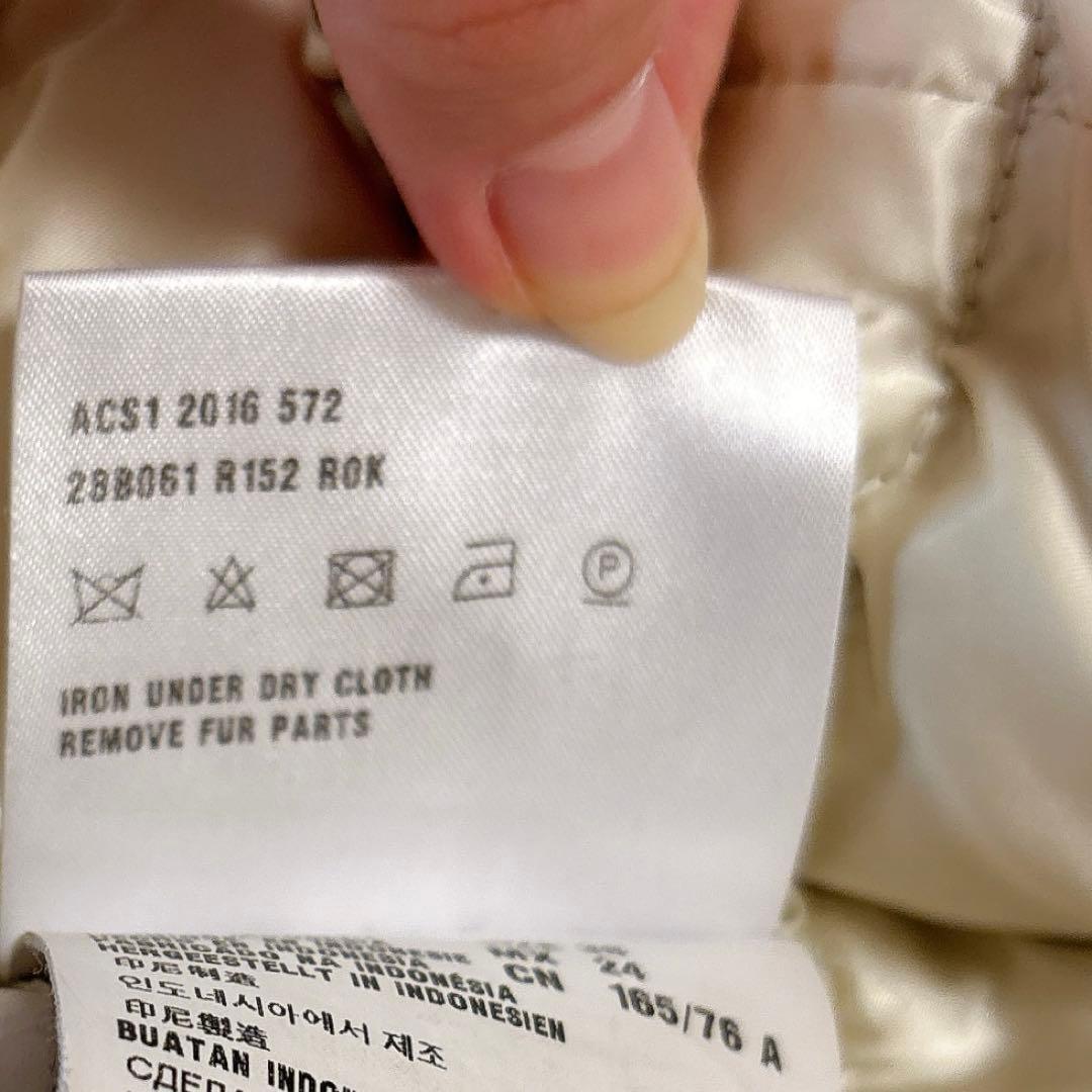 PRADA ダウンジャケット　三角ロゴプレート フォックスファー 38