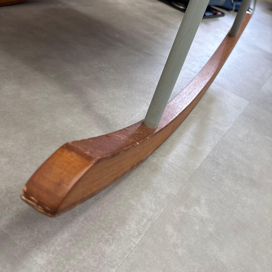 新居猛　ロッキングチェア　ニーチェア　昭和レトロ　70年代　ビンテージ