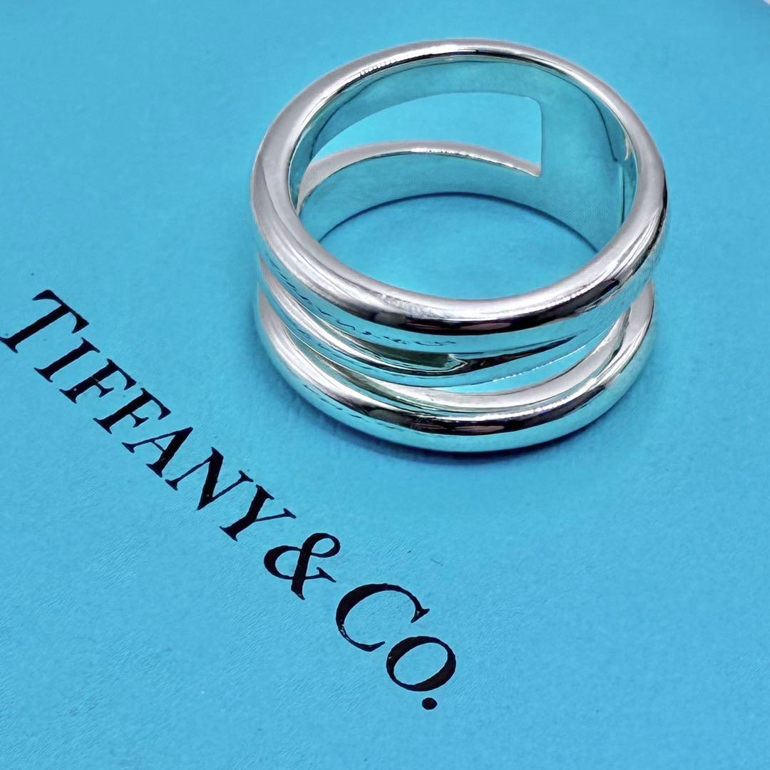 【極美品】ティファニー 12号ダイアゴナル リング シルバー925 指輪