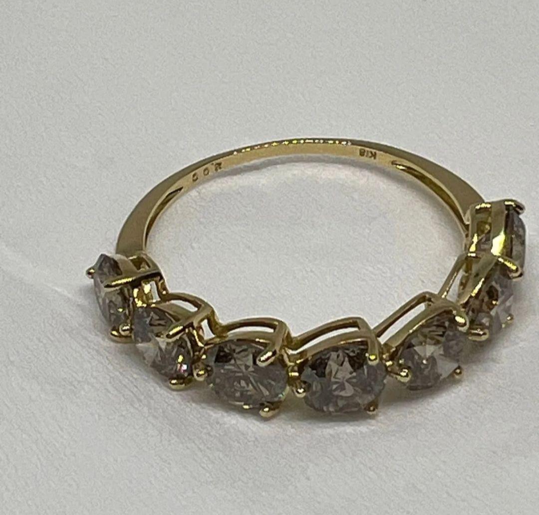 リナコ品です！K18YG ブラウンダイヤ2.00ct コニャックカラー