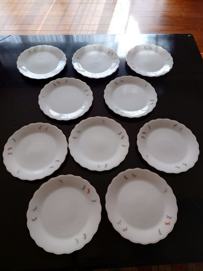 深川製磁　トンボ柄大皿 10枚セット