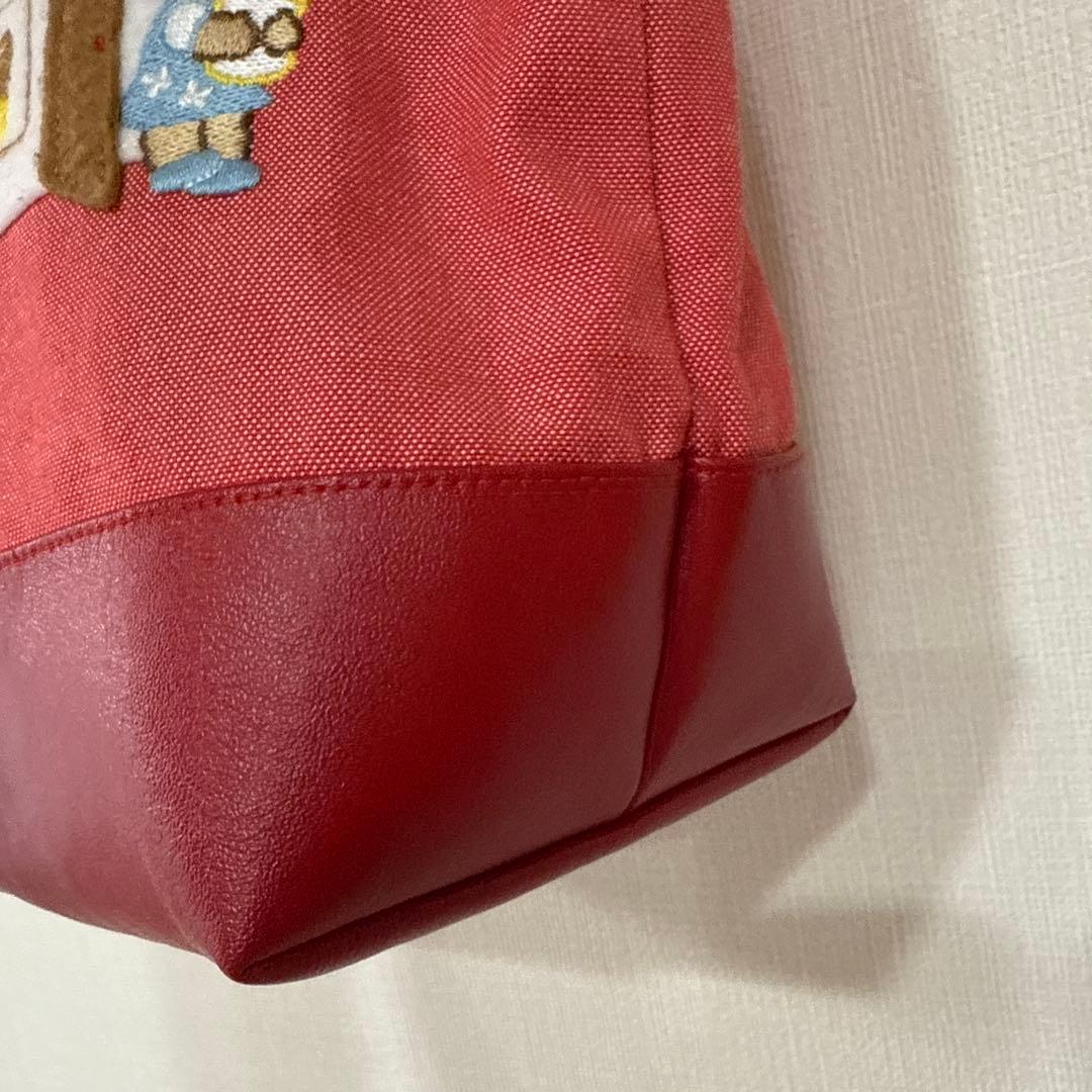 ファミリアトートバッグ 赤