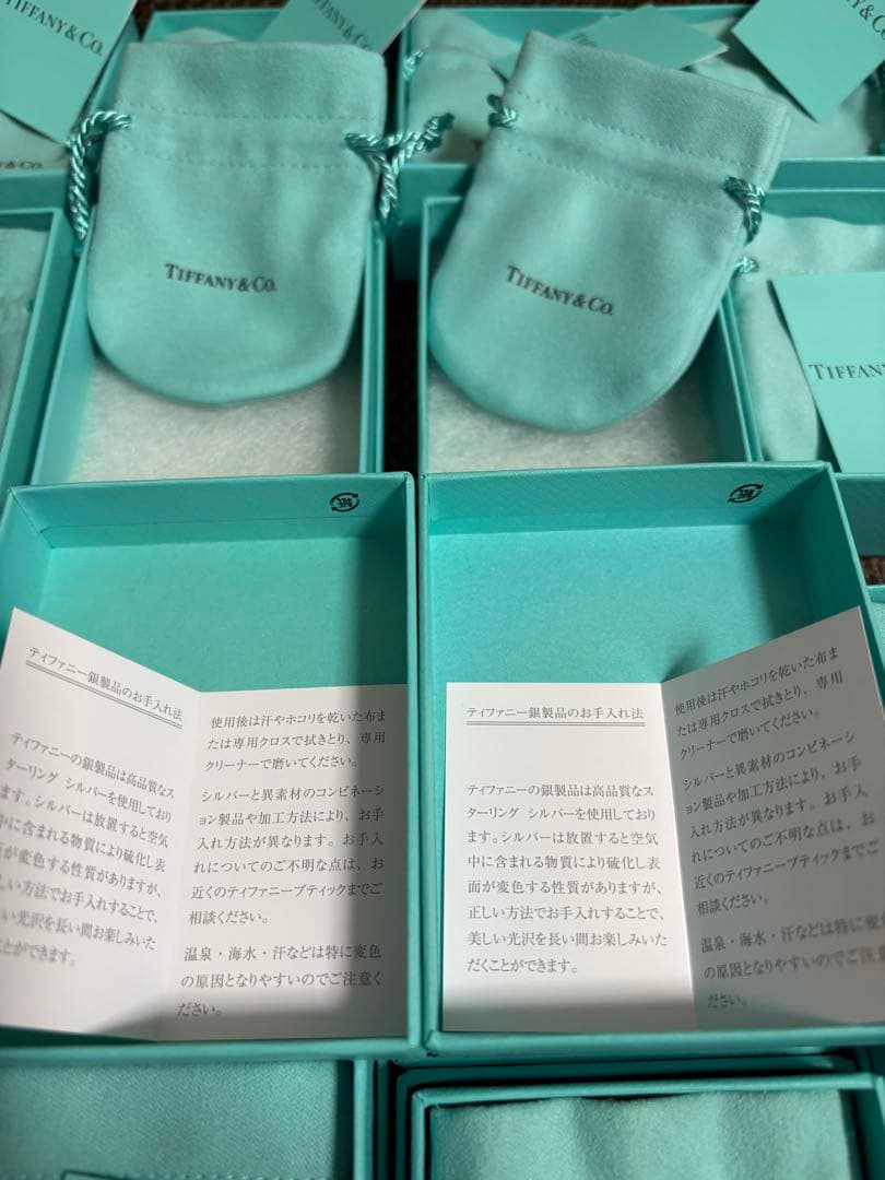 現行品　Tiffanyティファニー空箱巾着袋　取扱説明書 20セット