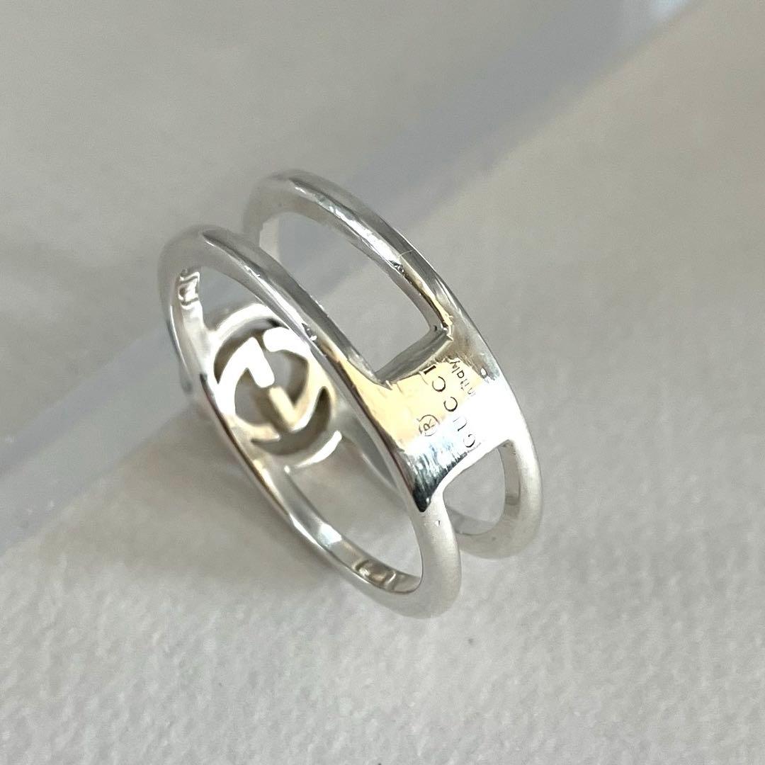 GUCCI グッチ インターロッキング GGロゴ リング シルバー925約8号