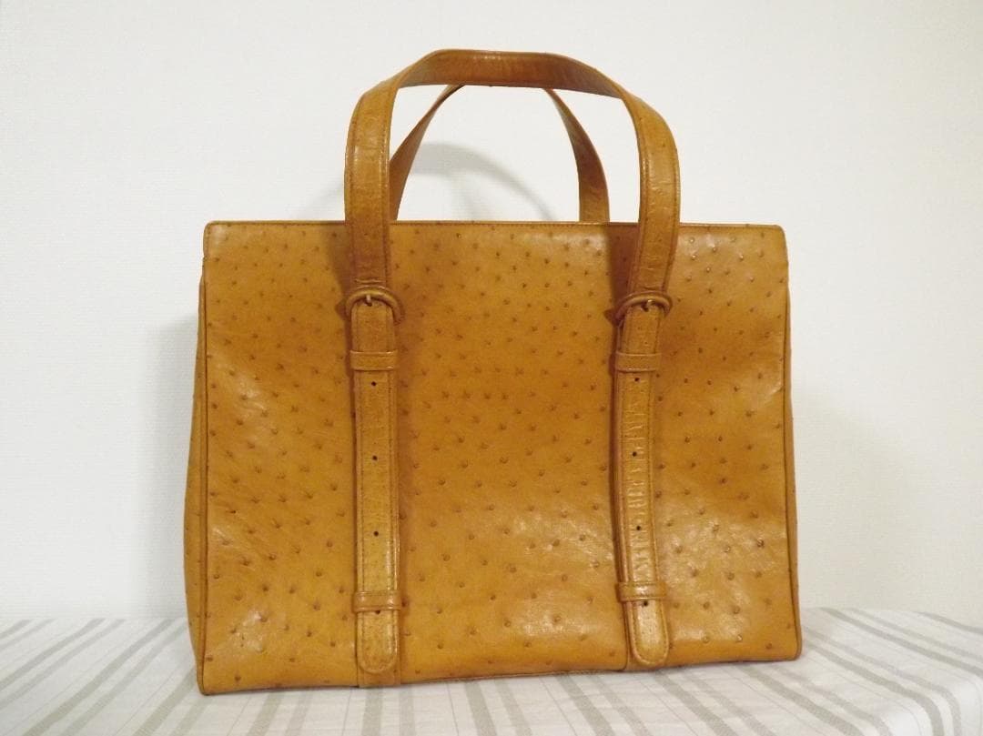 ジャンフランコフェラーリ ヴィンテージ　オーストリッチ　ビジネス　バッグ