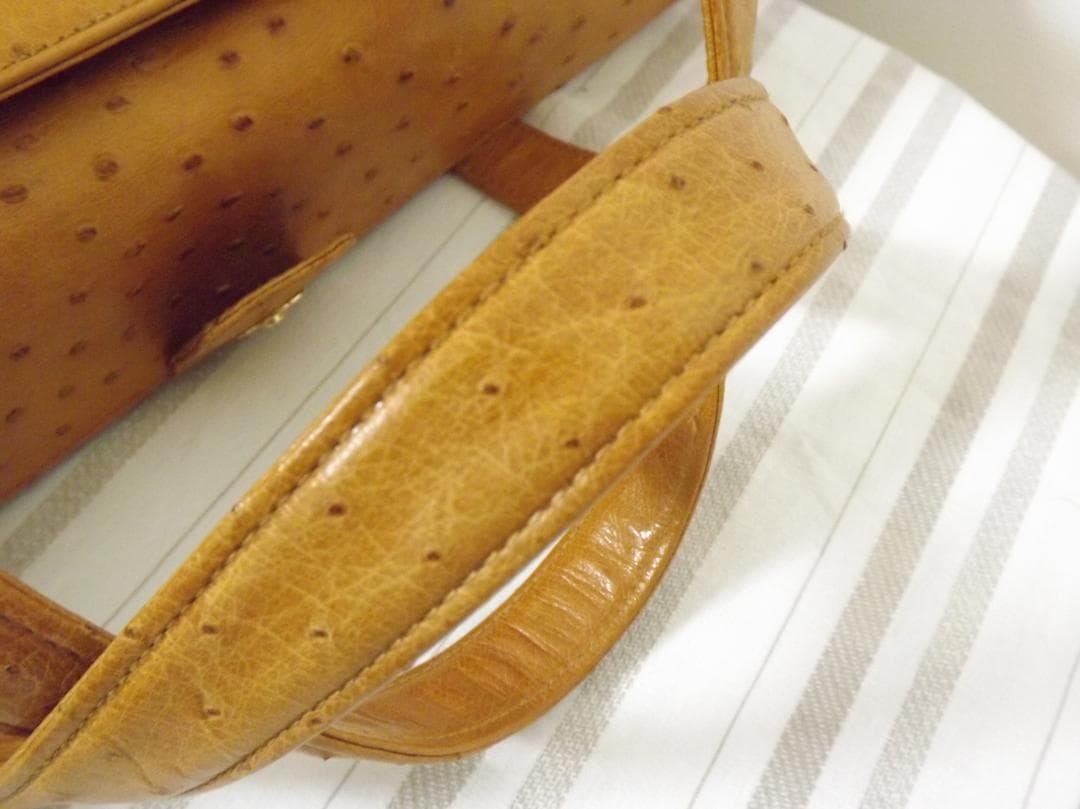 ジャンフランコフェラーリ ヴィンテージ　オーストリッチ　ビジネス　バッグ