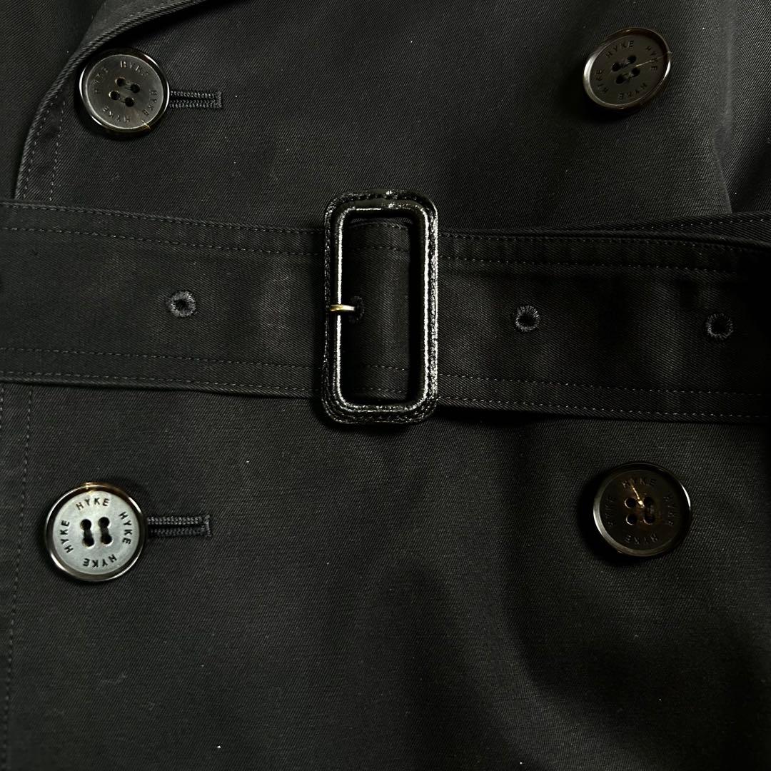 HYKE ハイク レディース ビックフィット　トレンチコート ライナー付 黒