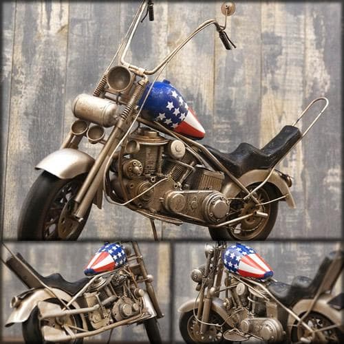 ブリキ バイク 大人 アメリカンバイク 置物 ビンテージバイク インテリア雑貨