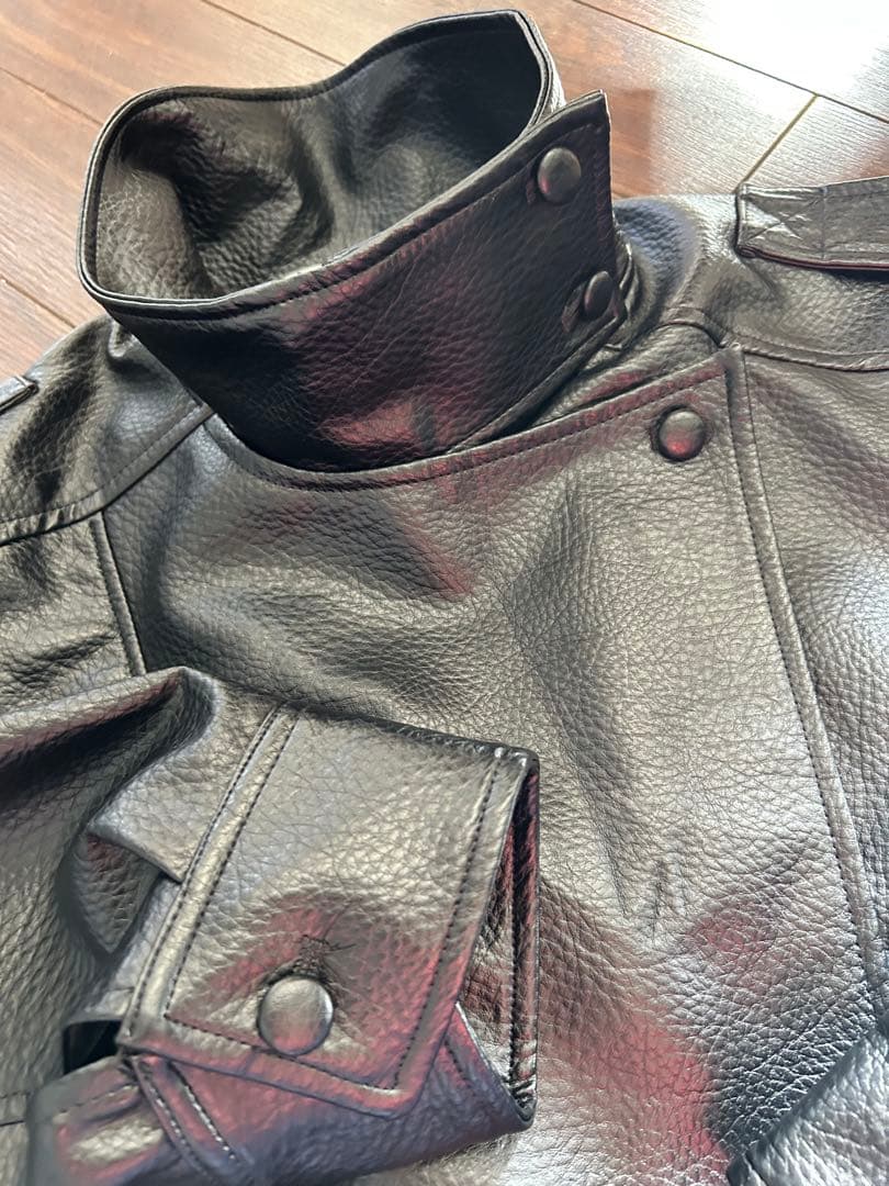 へきは　レザーショートジャケット 黒