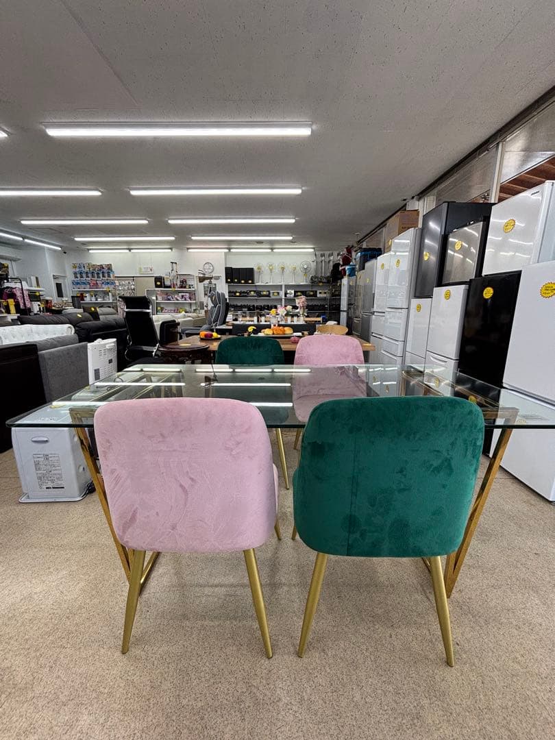 フランフラン Francfranc フェリシテ クリアガラスダイニング5点セット