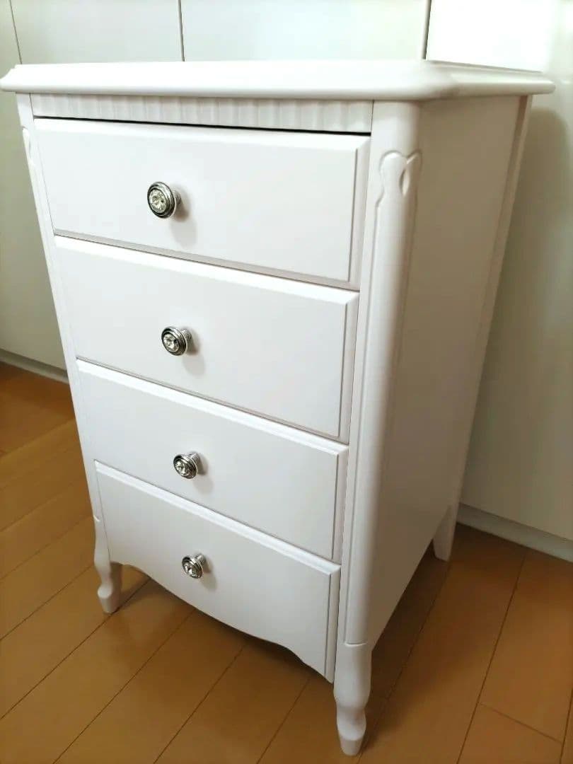 【美品】ベビーピンク4段チェスト