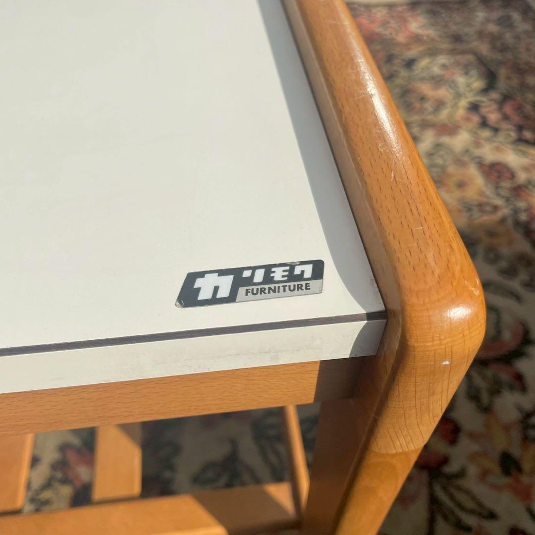 カリモク　サイドテーブル　ローテーブル　ミニ　小さめ　白色