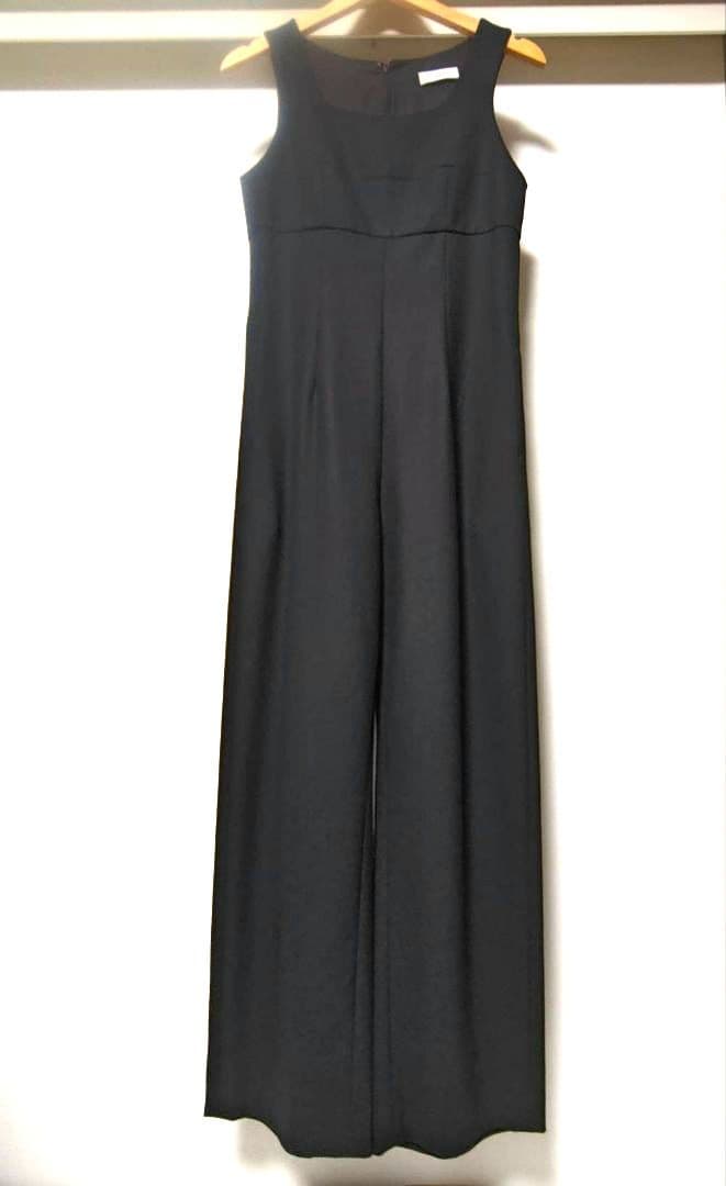 23SS IENA maisonコンパクトツイルサロペット 36 黒 レディース