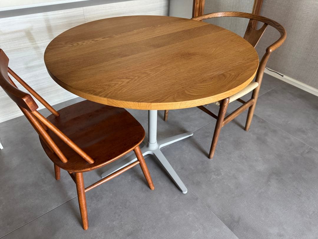 【グリニッチ】Round Cafe Table 900｜オーク【送料込】