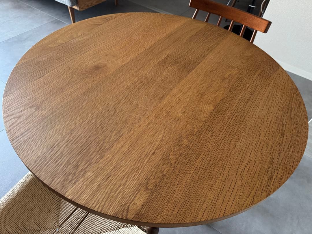 【グリニッチ】Round Cafe Table 900｜オーク【送料込】