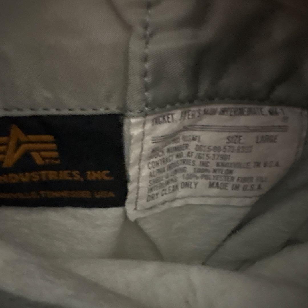 alpha ma1 90s 80s USA製 シルバー ldeal