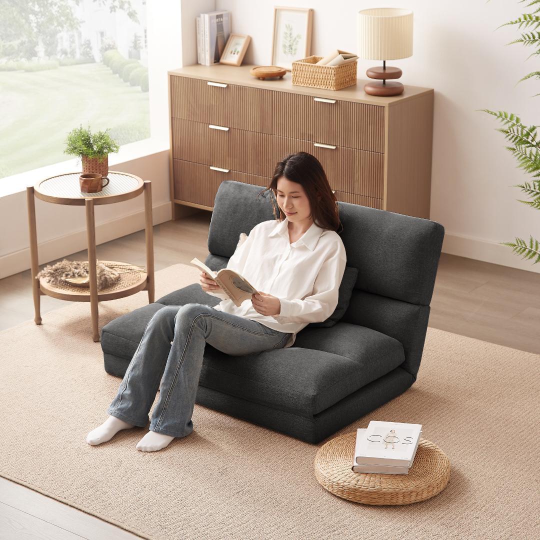 折りたたみ ソファベッド 5段階 座椅子 2人掛け ソファ リクライニング