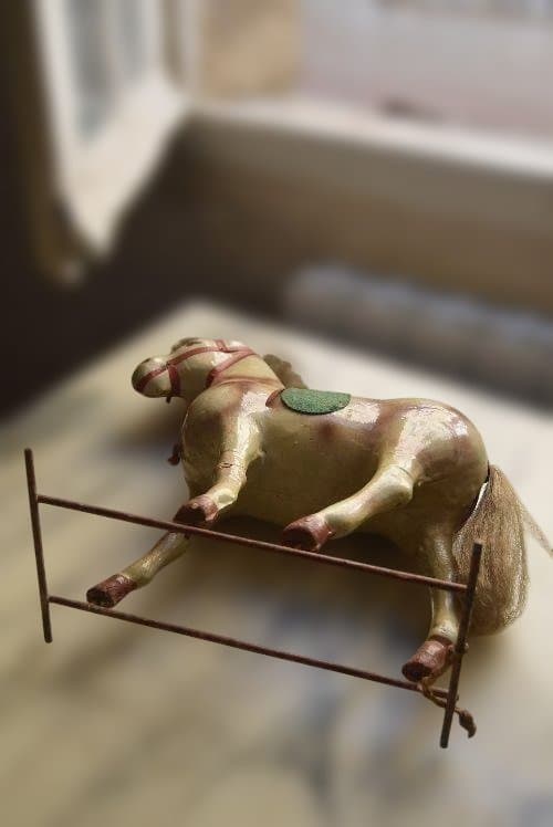 フランスアンティーク馬のオブジェ　西洋民藝　ジャンク品