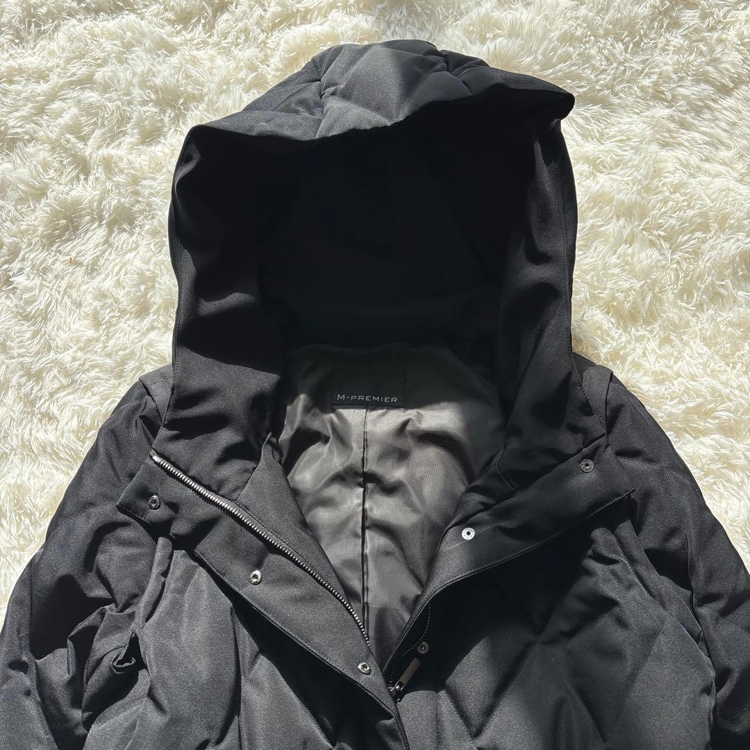 美品✨M-PREMIERエムプルミエ　2WAY ペプラムショートダウンコート　黒