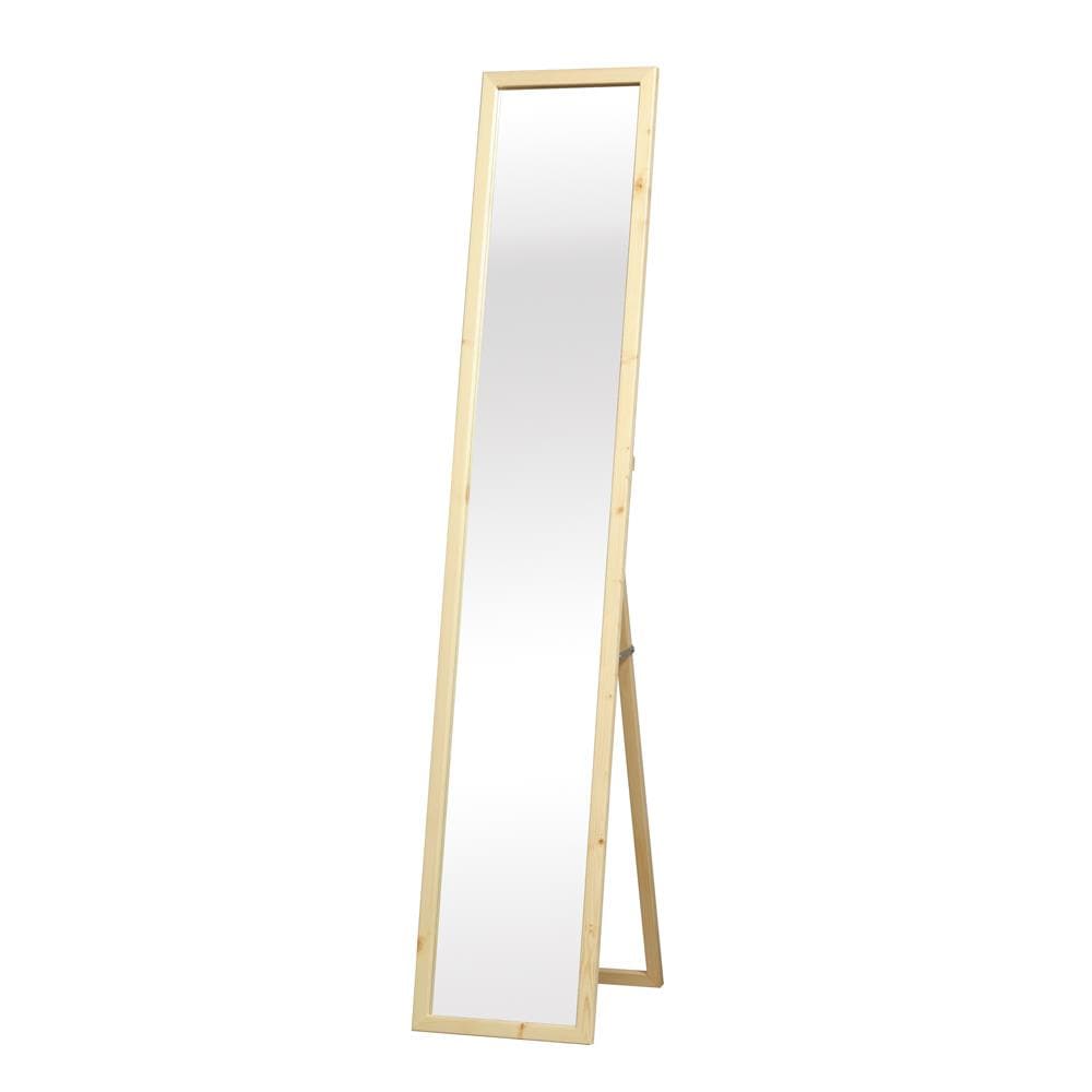 《新品・送料無料》天然木ナチュラルなリビングスタンドミラー幅29ｃｍ