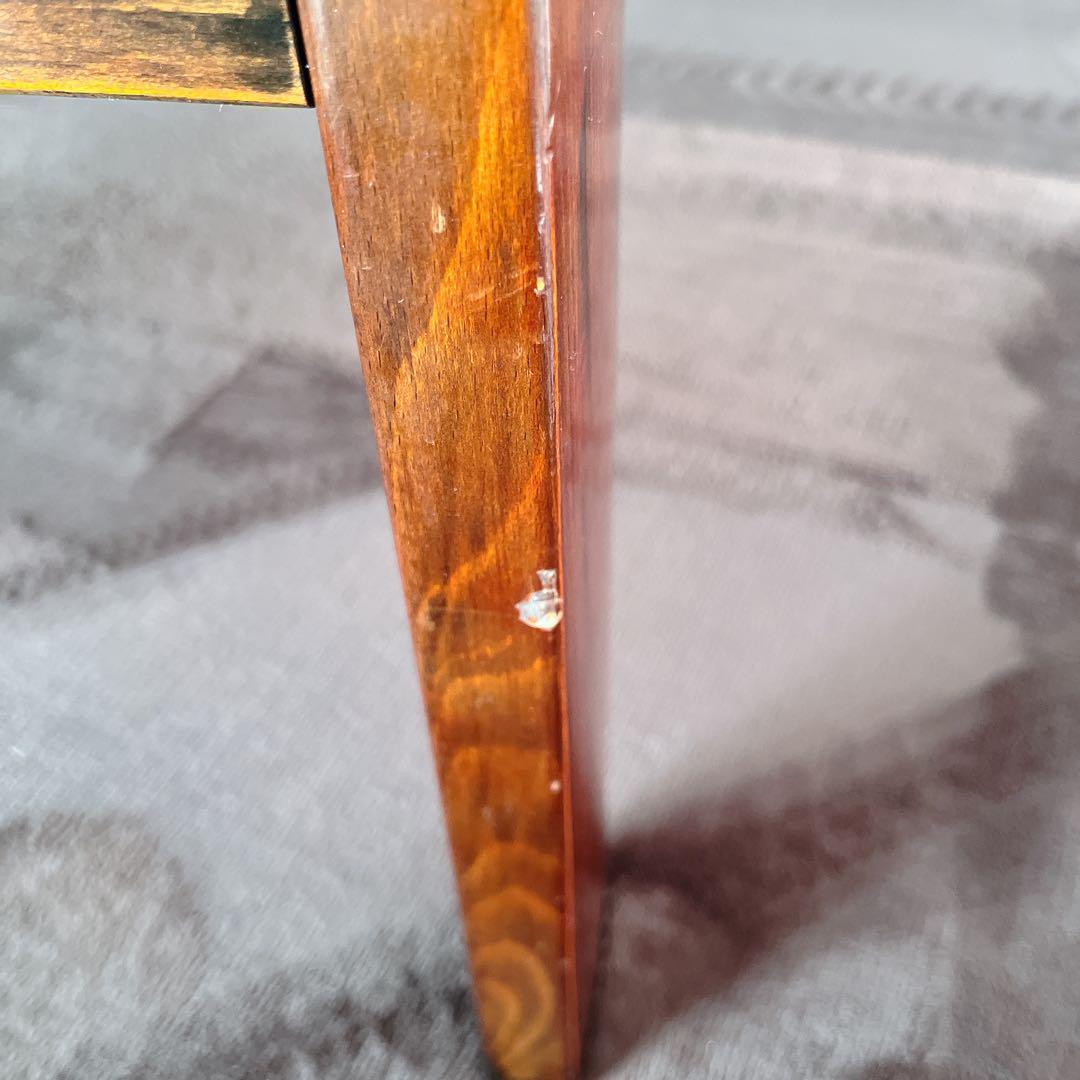 傷み有】ビンテージ カリモク ガラス トップ ローテーブル 送料込