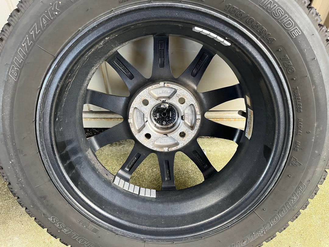 ブリヂストン　スタッドレスタイヤ（2024）・ホイールセット155/65R/14