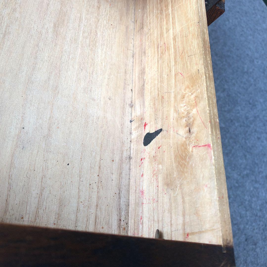 R★書道　机　ミニ箪笥　骨董　アンティーク①引き出し3段