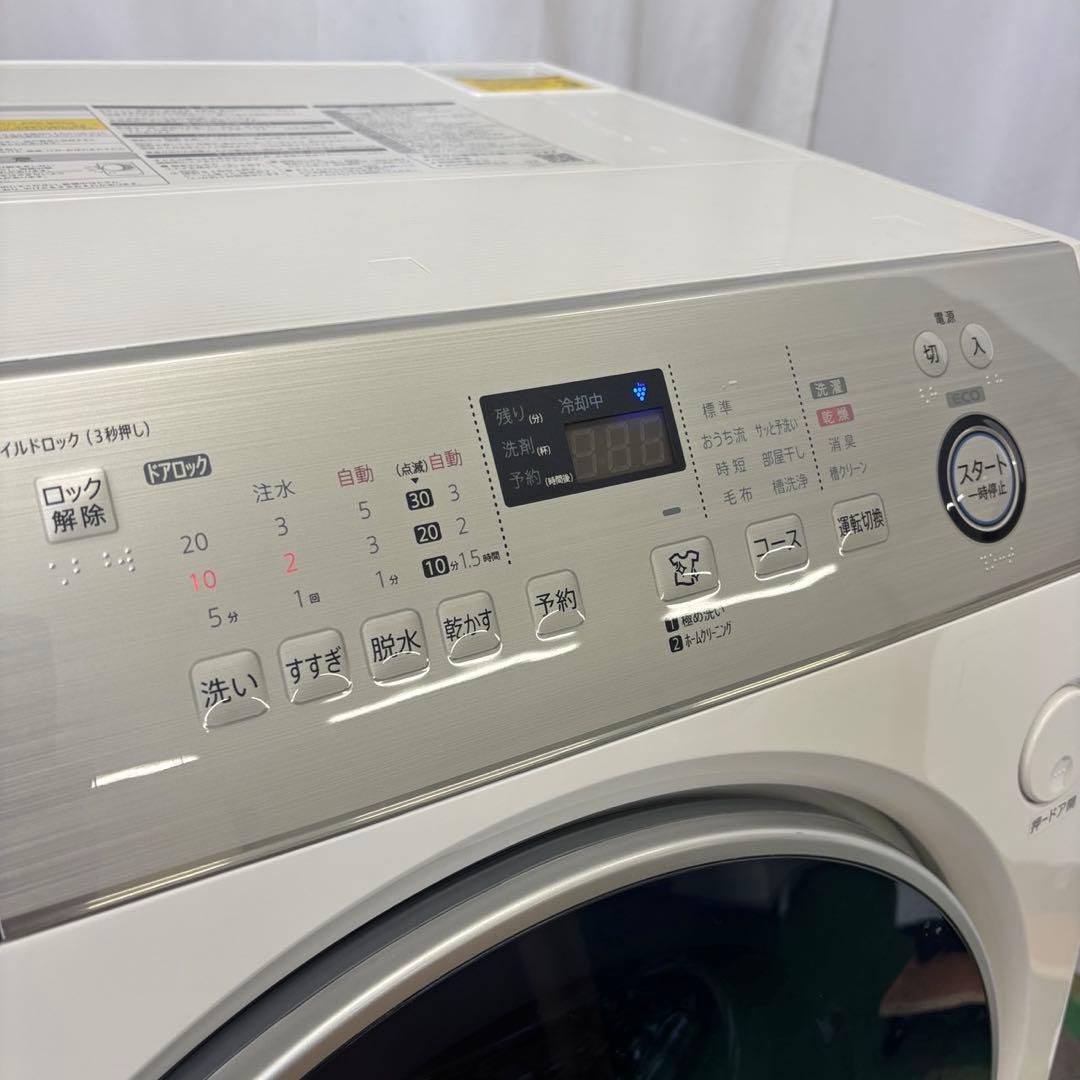 898❤️　ドラム式洗濯機　シャープ　10キロ　乾燥　左開き　綺麗　安い　設置無料