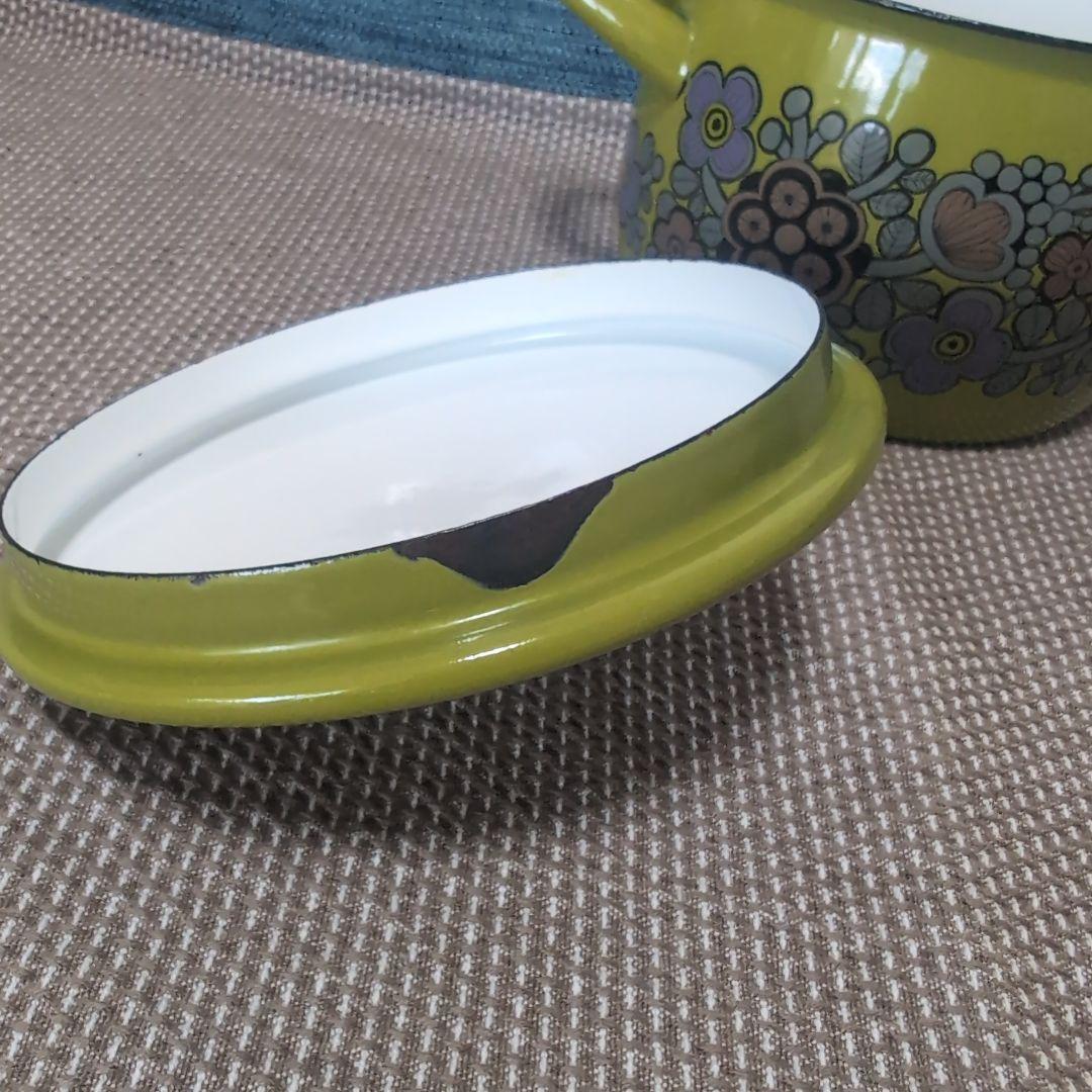 ARABIA Finel/フィネル/ホーロー製両手鍋　プリマベーラ　緑